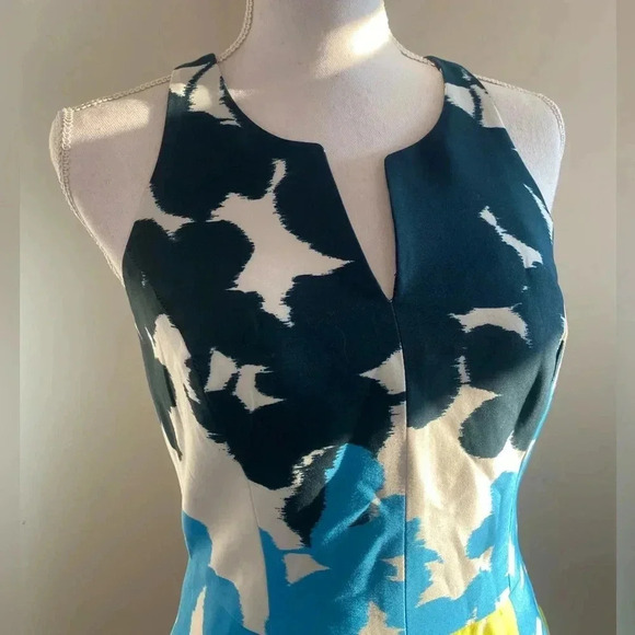 MILLY  A-Line Mini Dress Blue Green Size 4 - Picture 3 of 10